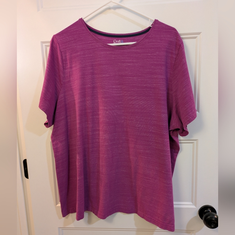 croft & barrow Short Sleeve Tee in Magenta